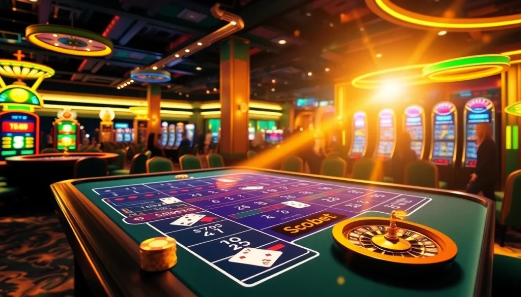 Experience thrilling Sbobet online betting with vibrant casino tables and dynamic odds.