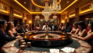 A lively casino atmosphere showcasing house extension construction inspired details at a luxurious roulette table.