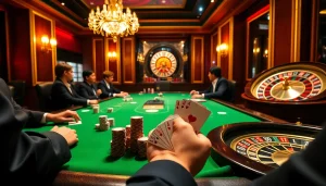 Experience the excitement at 68VIP with poker games and neon-lit casino ambiance.