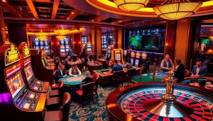 Experience the thrill of xx88 gaming with vibrant casino tables and luxurious decor.
