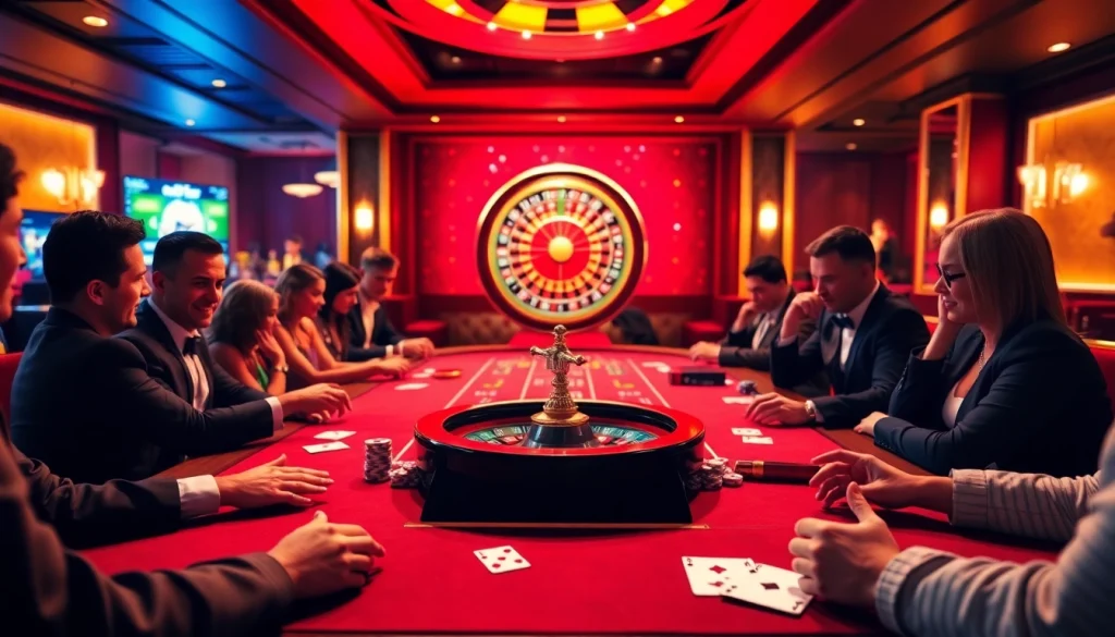 Exciting poker action at 789bet casino table with vibrant chips and cards.