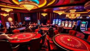 Excited players winning at casino tables at https://nh8833.com/ showcasing poker and roulette games.