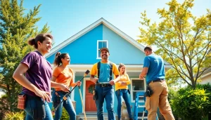 Professional painters enhancing a home's exterior, showcasing the best of painting companies.