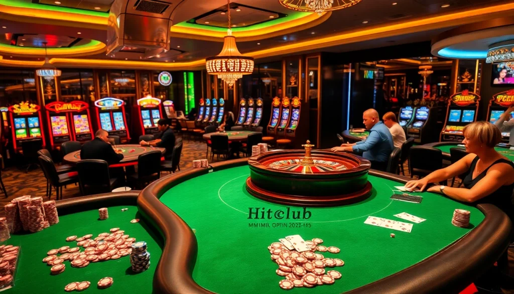 Experience thrilling games at hitclub.miami with vibrant casino tables and exciting slot machines.