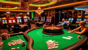 Experience thrilling games at hitclub.miami with vibrant casino tables and exciting slot machines.