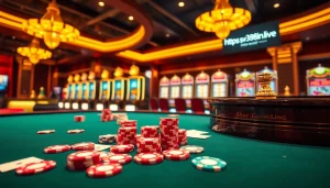 Experience the excitement of online gambling at https://sv388win.live with a lively casino scene showcasing dynamic betting activities.