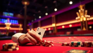 Exciting gambling scene at GG88 with vibrant poker chips and roulette wheel.