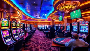 Socolive enhances your gaming experience at a vibrant casino, showcasing excitement and luxury.