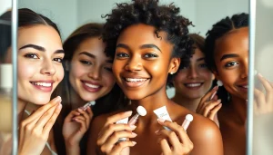 Showcasing the best CC cream for oily skin applied by young adults for a matte finish.