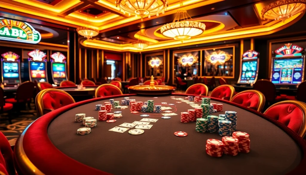 Experience gambling excitement at kubet88 with vibrant poker tables and slot machines.