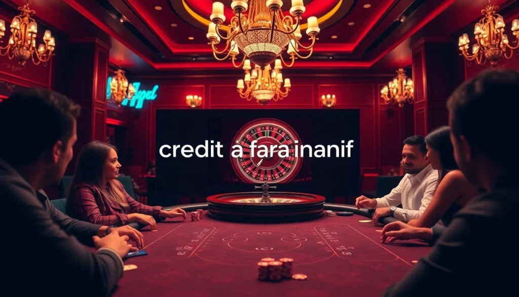 Experience high-stakes gambling excitement with credit fara anaf solutions amidst glamourous casino scenes.