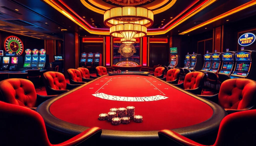 Experience the thrill of gaming at https://rr88c.mobi/ with luxurious poker tables and vibrant casino elements.