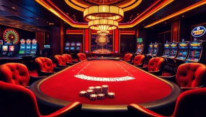 Experience the thrill of gaming at https://rr88c.mobi/ with luxurious poker tables and vibrant casino elements.