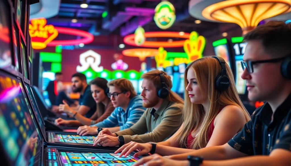 Main scene of qq8821 online gambling with players enjoying various games.