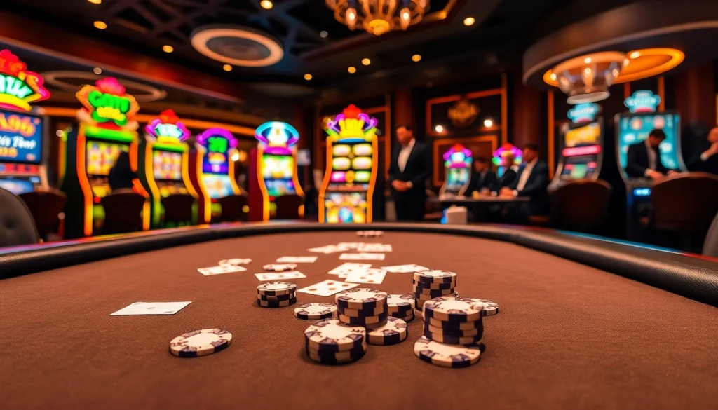 Engage with thrilling online gaming at https://go88.fast/ with vibrant casino visuals showcasing poker and slots.