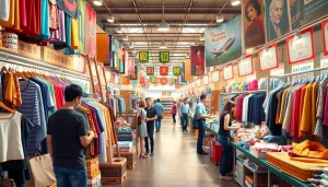 Wholesale marketplace showcasing diverse products and vibrant vendor-retailer interactions.