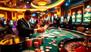 Experience thrilling games at fa88 casino with vibrant tables and engaging players.