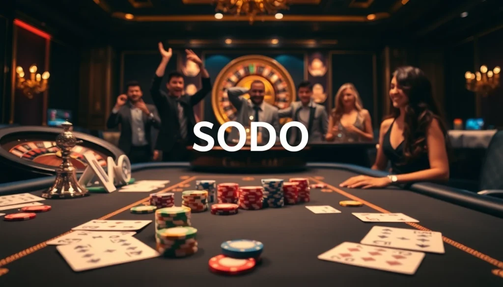 SODO brings the excitement of online gaming with dynamic casino visuals and vibrant atmosphere.