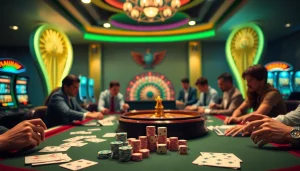 Experience the thrill of gambling at jun88 com with vibrant casino visuals featuring poker chips and a roulette wheel.