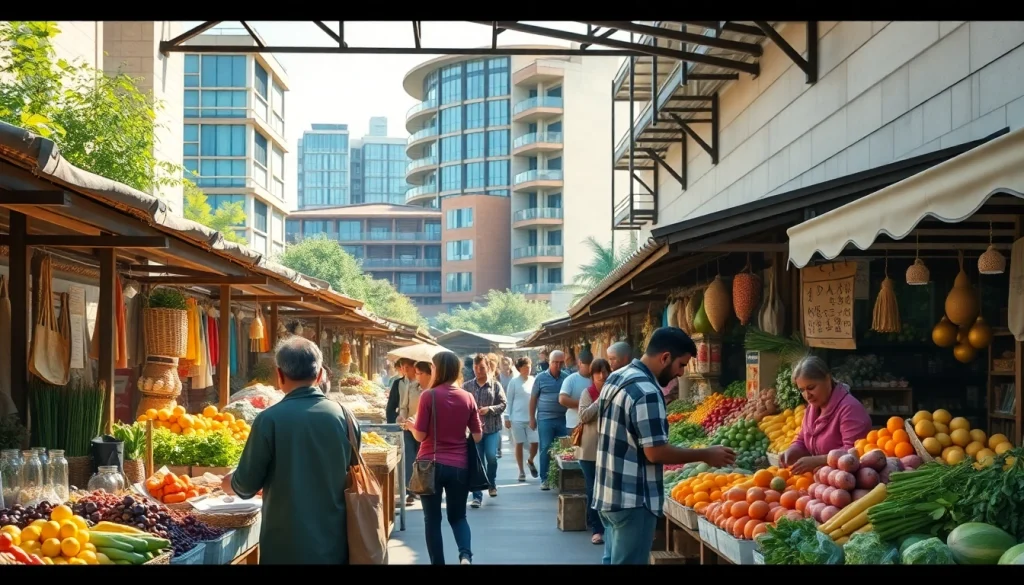 Interact with the vibrant traditional economy marketplace showcasing handmade goods.