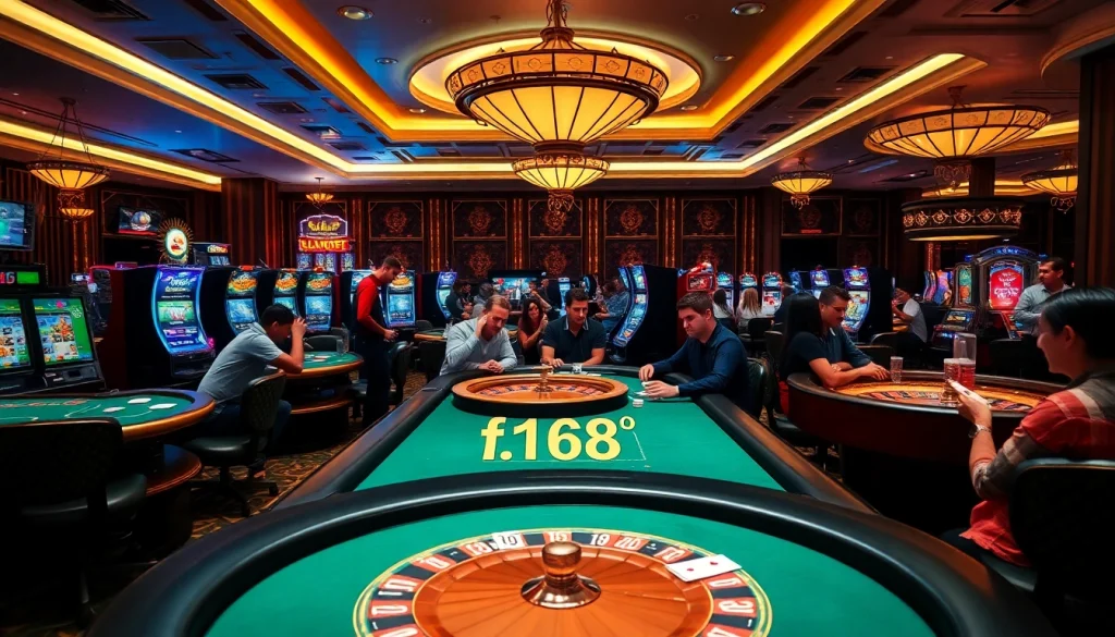 Experience the thrill of f168 đăng nhập with players enjoying high-stakes casino games.