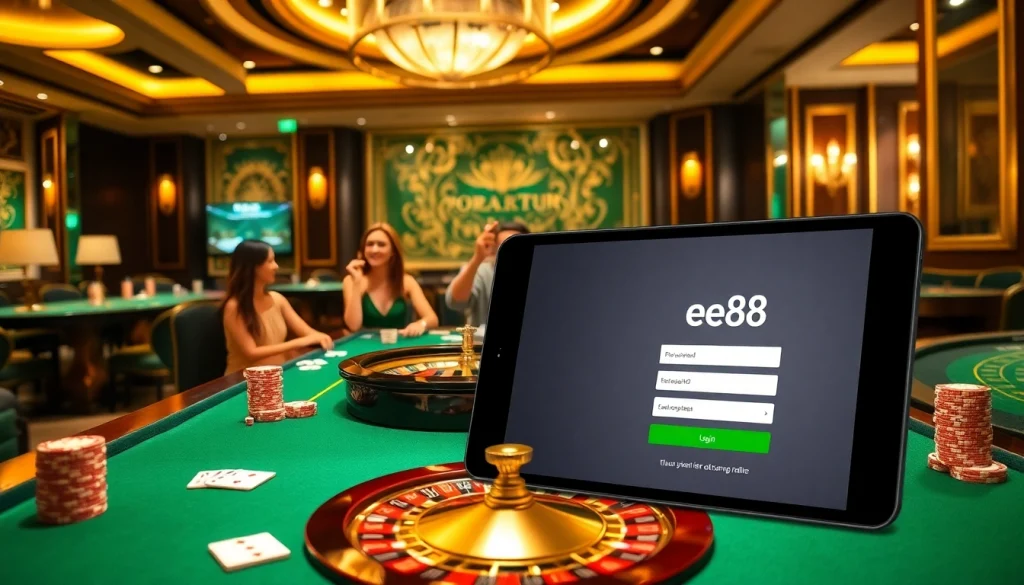 Engaging in strategic gameplay on the ee88 đăng nhập online platform featuring casino elements.