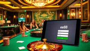 Engaging in strategic gameplay on the ee88 đăng nhập online platform featuring casino elements.