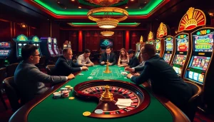 Experience the thrill of gambling at Vuabai9 with a luxurious poker table scene showcasing excitement and strategy.