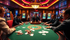 Exciting gambling scene at https://789win.associates/ showcasing a poker table with chips and players engaged.