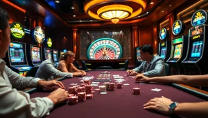 Experience the thrill of gaming at https://s8limited.com/, showcasing vibrant poker tables and exciting roulette wheels.