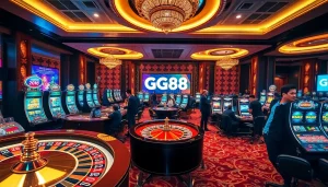 Engaged players exploring the GG88 online casino experience with vibrant tables and gaming interfaces.