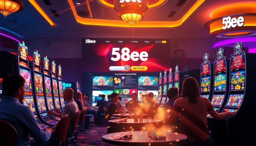 Experience exciting online gaming with 58ee's vibrant casino atmosphere featuring slots, poker, and rewards.