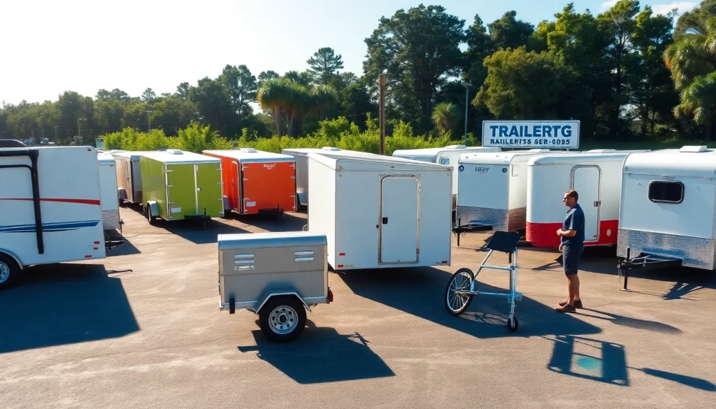 Rent reliable Pasco County trailer rental with friendly staff in a well-organized lot.