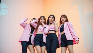 Engaging BLACKPINK news features members in vibrant poses illustrating K-pop culture.