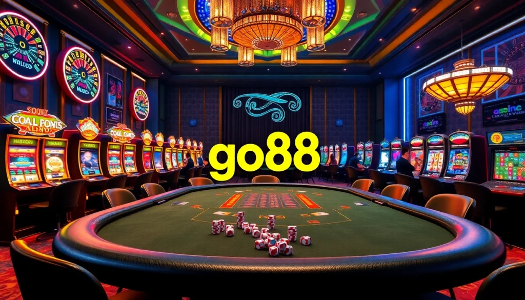 Experience the thrill of go88 with vibrant casino action at a high-stakes poker table.