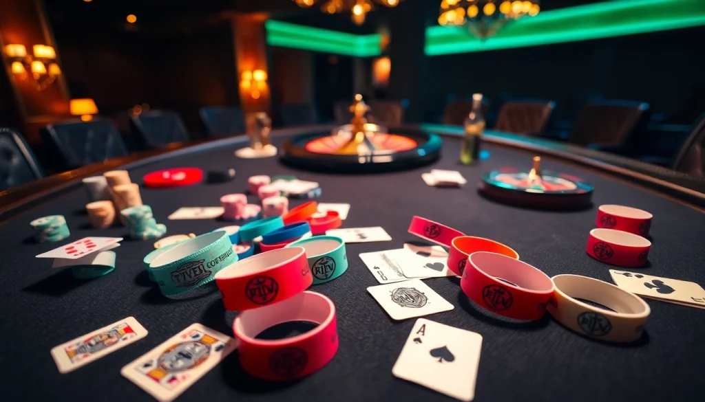 Tyvek juosteles showcase on a luxurious casino poker table, enhancing the gambling experience.