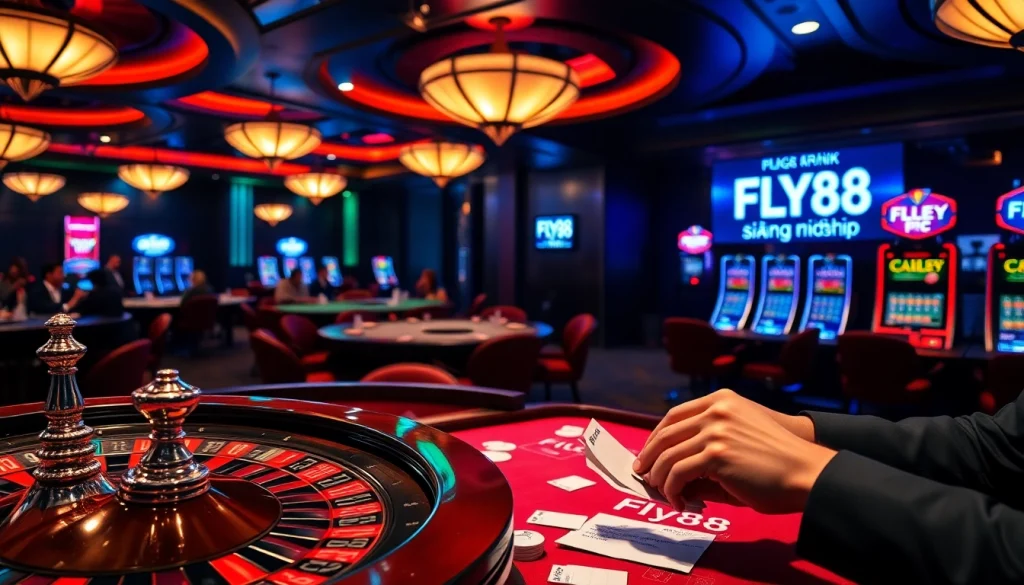 Exciting FLY88 đăng nhập experience in a luxurious casino atmosphere.