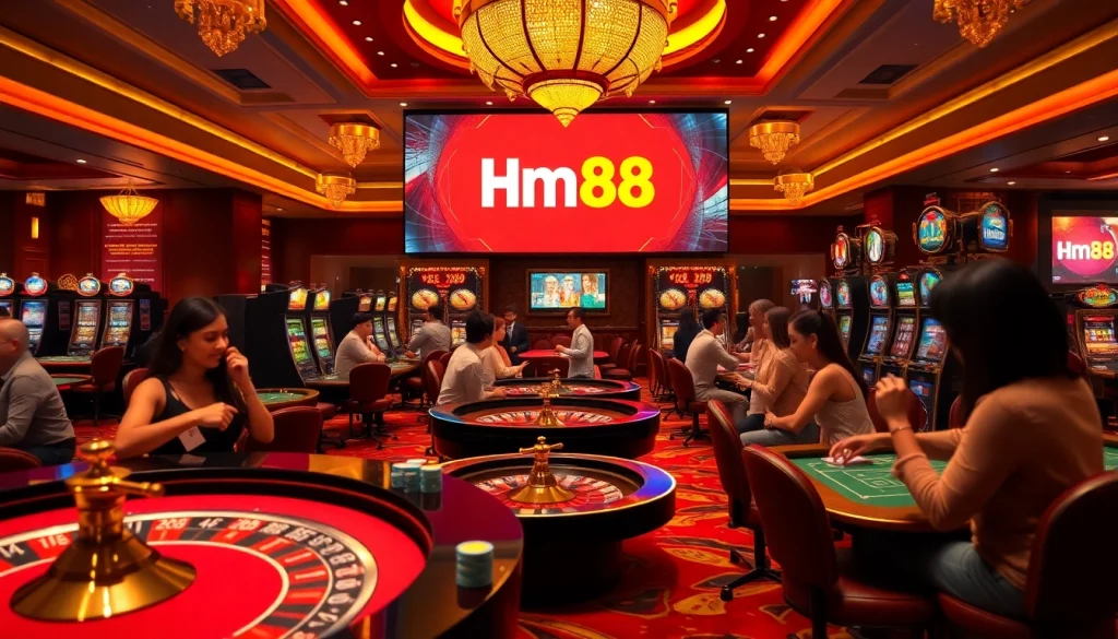 Experience the thrill of gambling at Nhà cái Hm88 with vibrant casino games and a luxurious atmosphere.