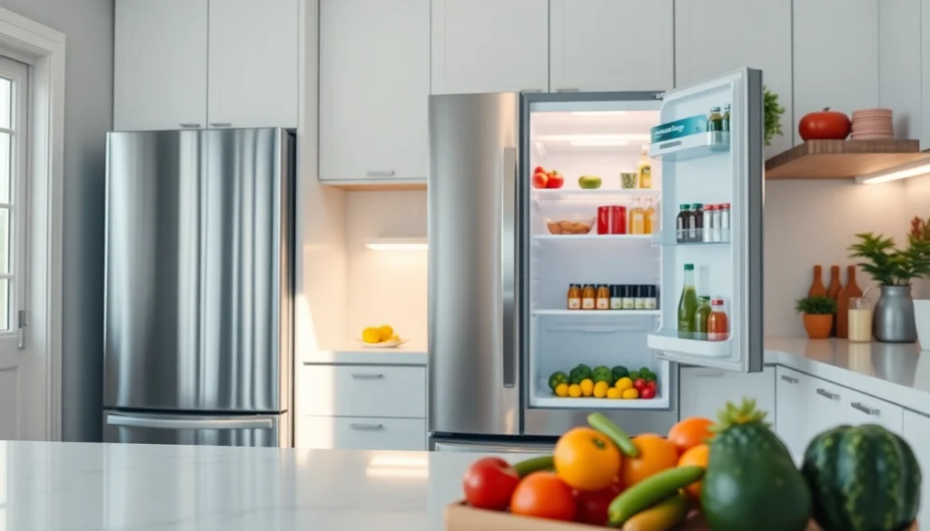 Waterdrop DA29-00020B Refrigerator Water Filter displayed in a modern kitchen with fresh produce.