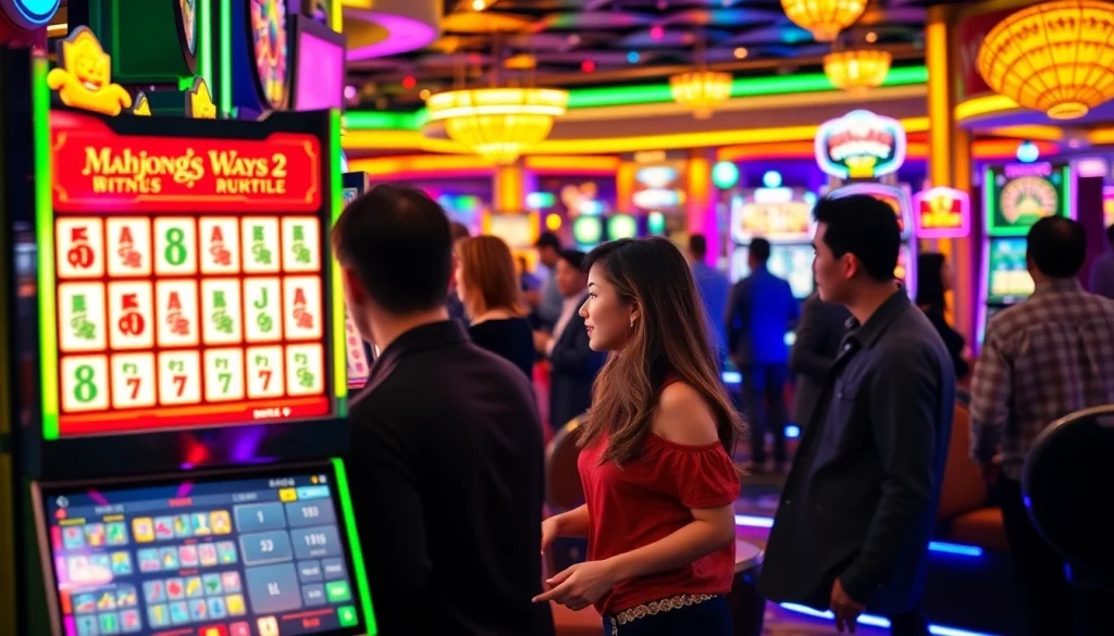 Experience excitement with Mahjong Ways 2 as players engage in thrilling spins at luxury casino slots.