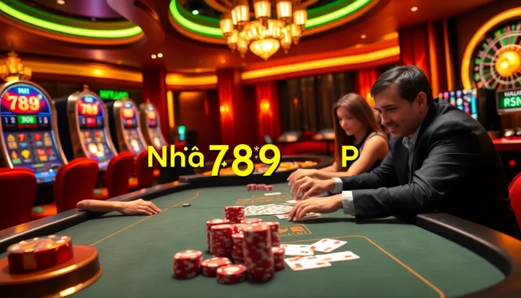 Dynamic gaming action at Nhà Cái 789P with players enjoying casino games.