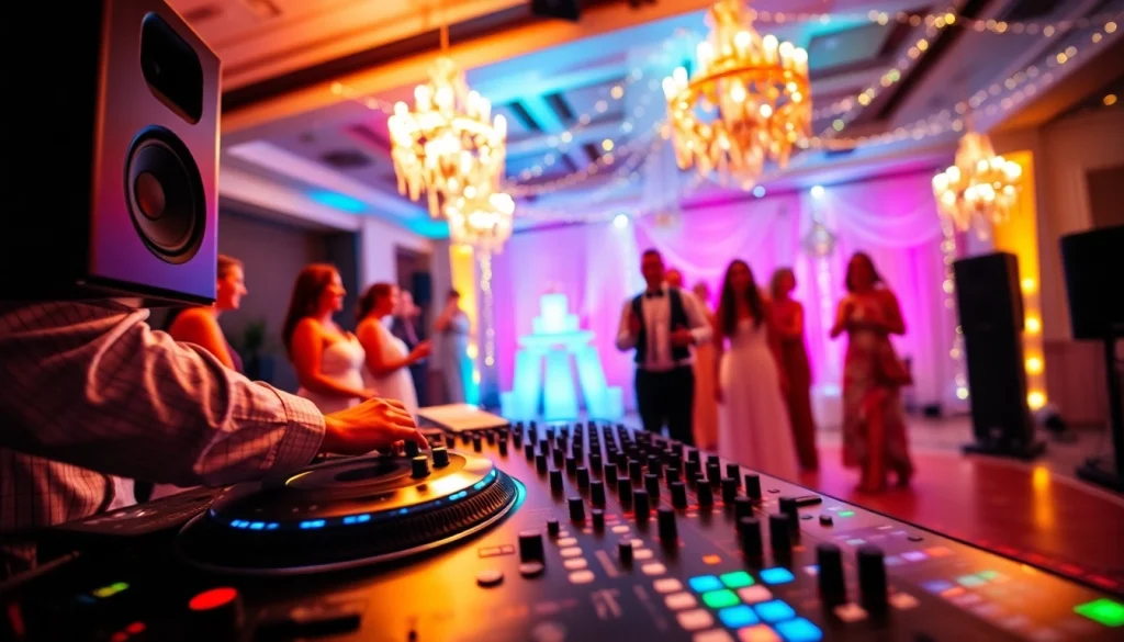 Dynamic DJ at a Sydney wedding creating an unforgettable atmosphere for guests.