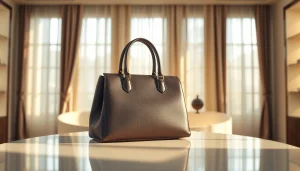 레플리카 고급 핸드백을 부각하여 매혹적인 분위기에서 전시하는 모습