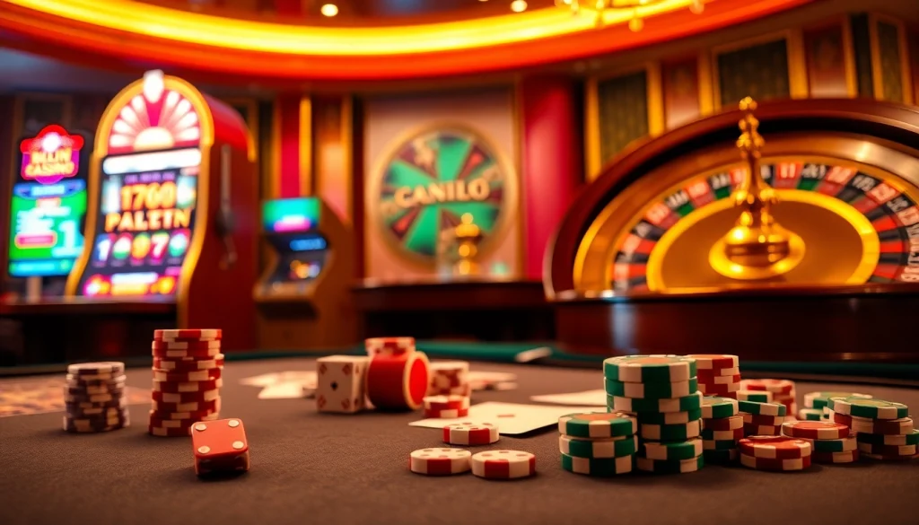 Experience luxury gaming at Trang chủ QQ88 with vibrant casino tables and exciting slot machines.