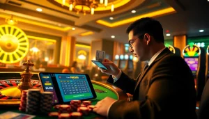Excited players making a deposit through Nạp Tiền NK88 interface with vibrant casino elements.