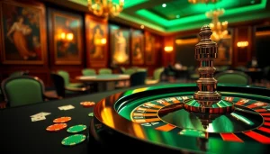 Spin to win at F17: Exciting casino roulette and vibrant poker chips combination.
