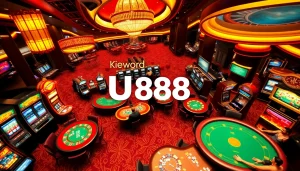 Experience the excitement at U888 with vibrant slot machines and luxurious casino tables.