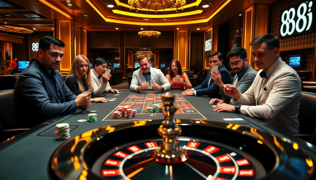 Experience the excitement of gambling at 88i with vibrant casino tables and dynamic gameplay.