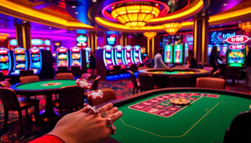 Experience the thrill of casino gaming at TR88 with vibrant tables and exciting gameplay.