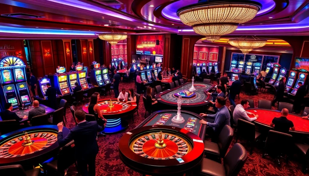 Experience the excitement of BK8TH with vibrant gaming tables and energized players.